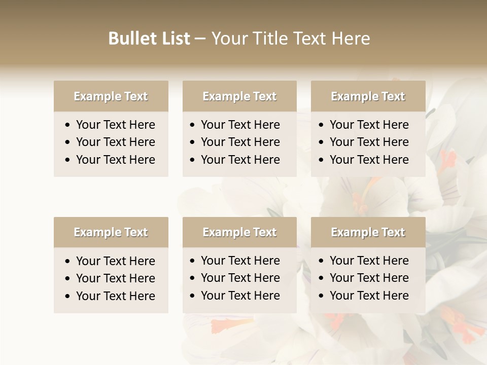Beauty Crocus Botanical PowerPoint Template