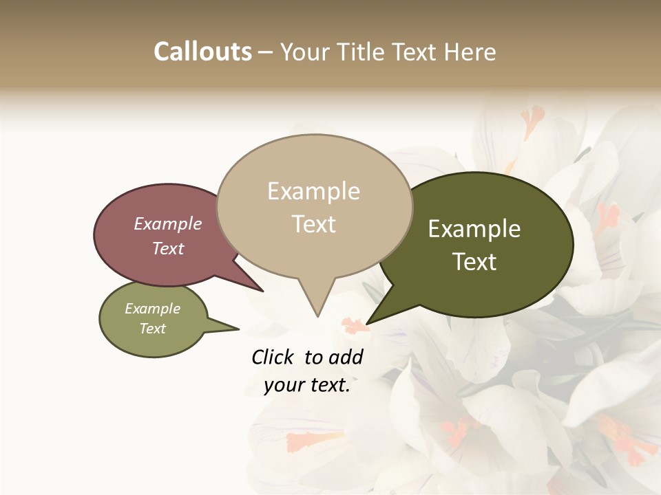 Beauty Crocus Botanical PowerPoint Template