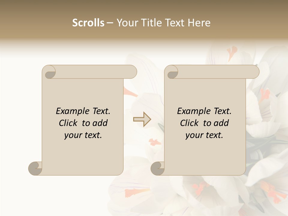 Beauty Crocus Botanical PowerPoint Template