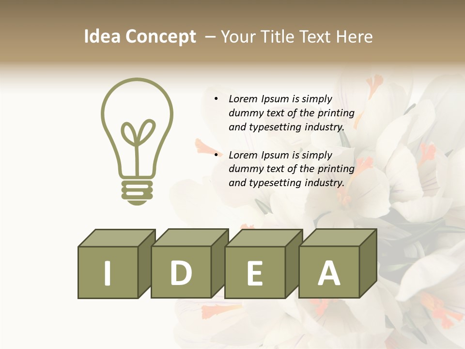 Beauty Crocus Botanical PowerPoint Template