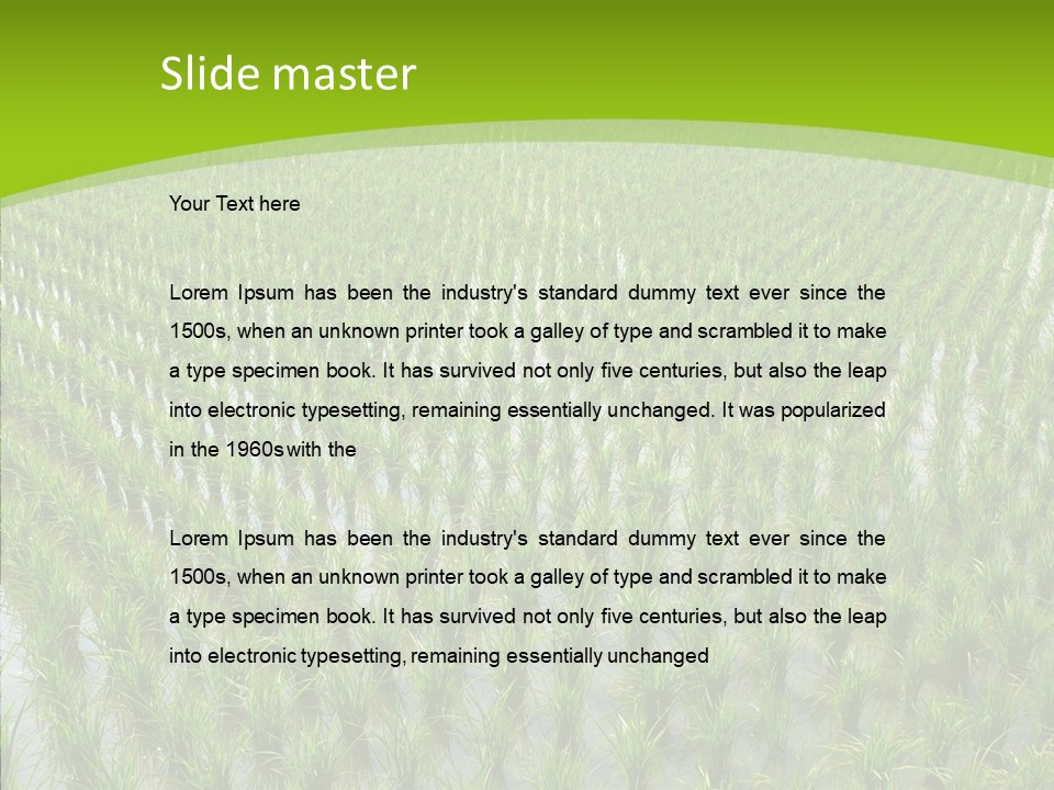 Rows Lush Earth PowerPoint Template
