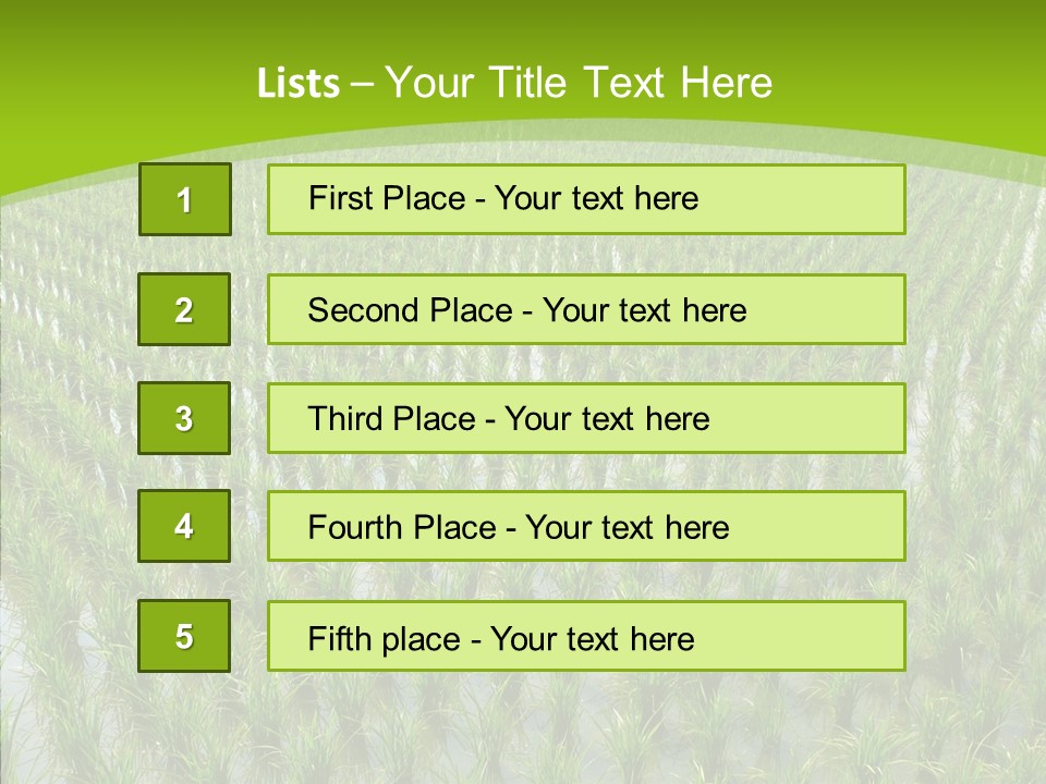 Rows Lush Earth PowerPoint Template