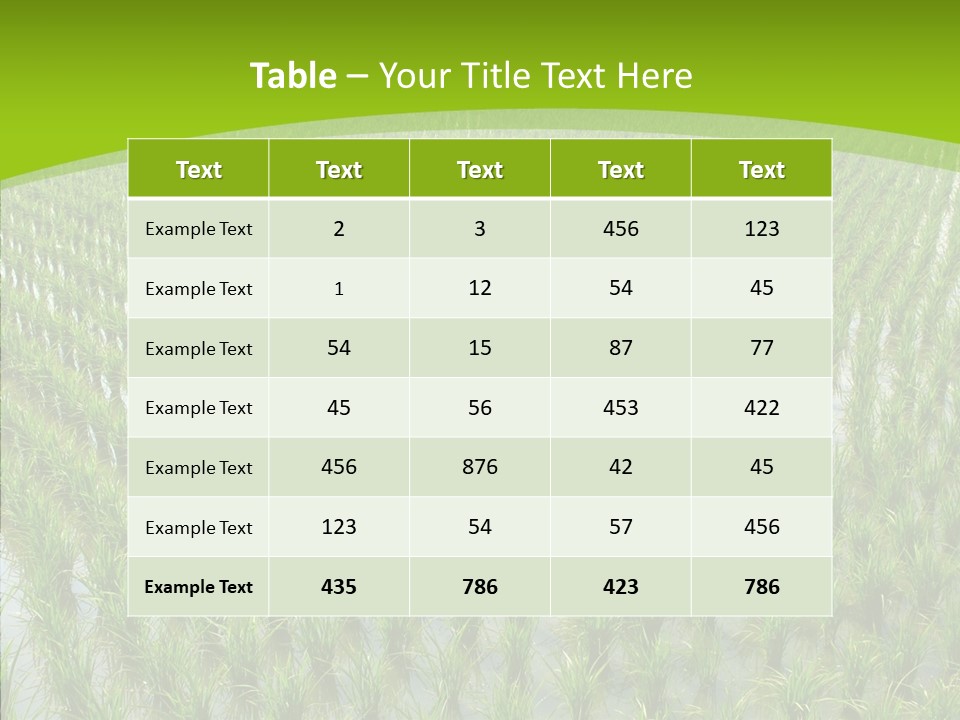 Rows Lush Earth PowerPoint Template