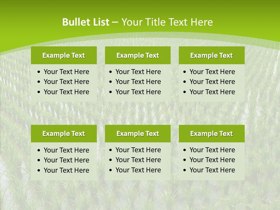 Rows Lush Earth PowerPoint Template