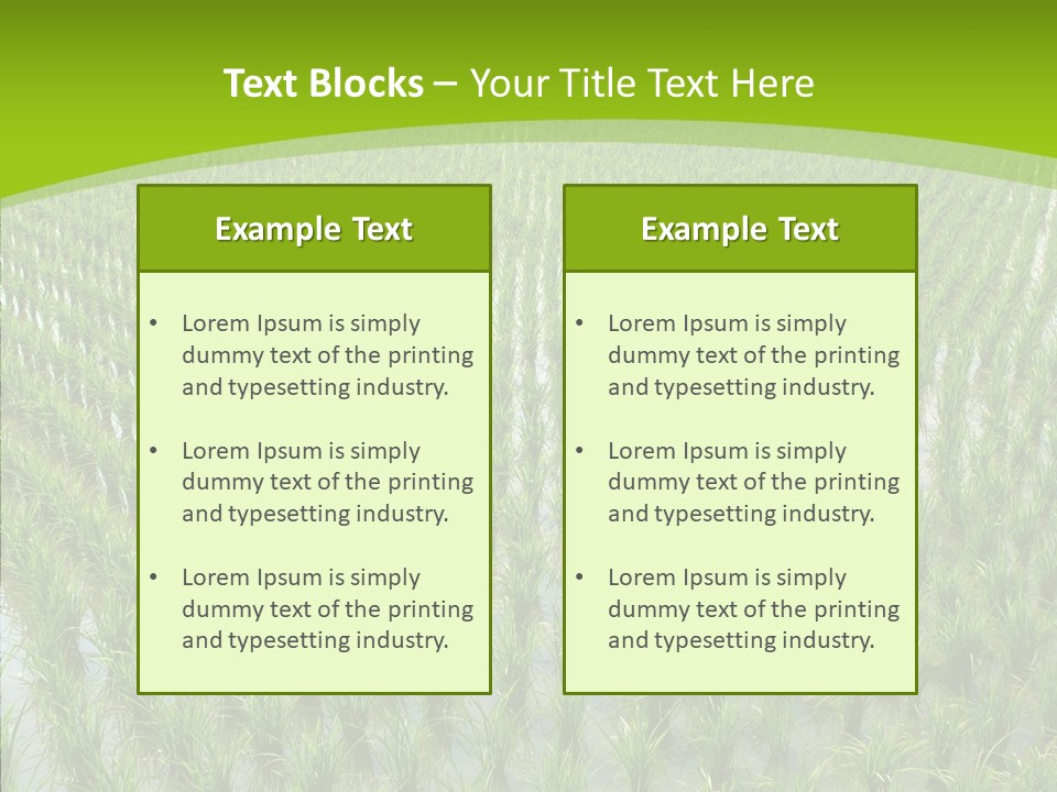 Rows Lush Earth PowerPoint Template
