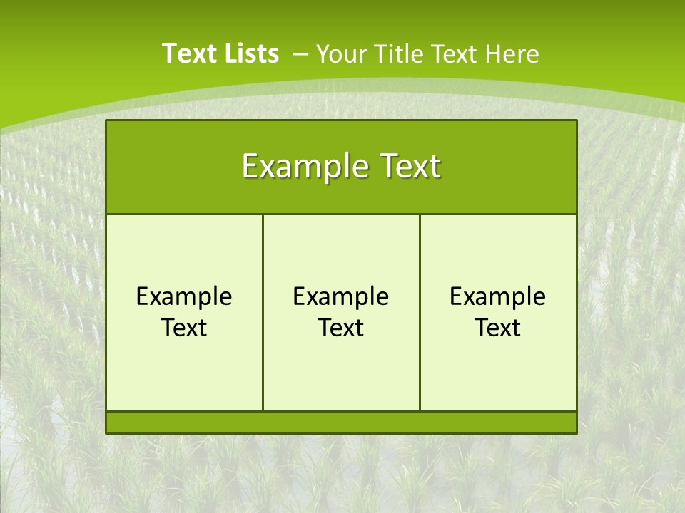 Rows Lush Earth PowerPoint Template