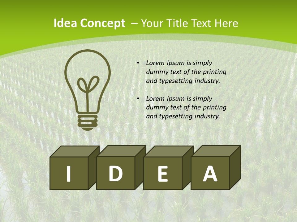 Rows Lush Earth PowerPoint Template