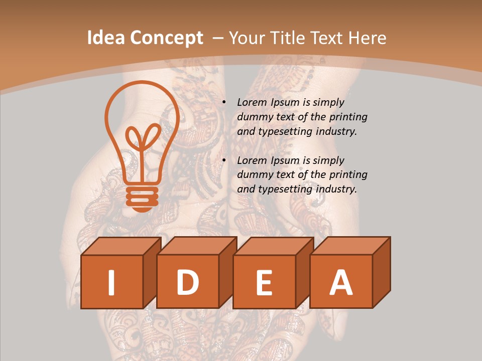 Mehandi Colorant Special PowerPoint Template