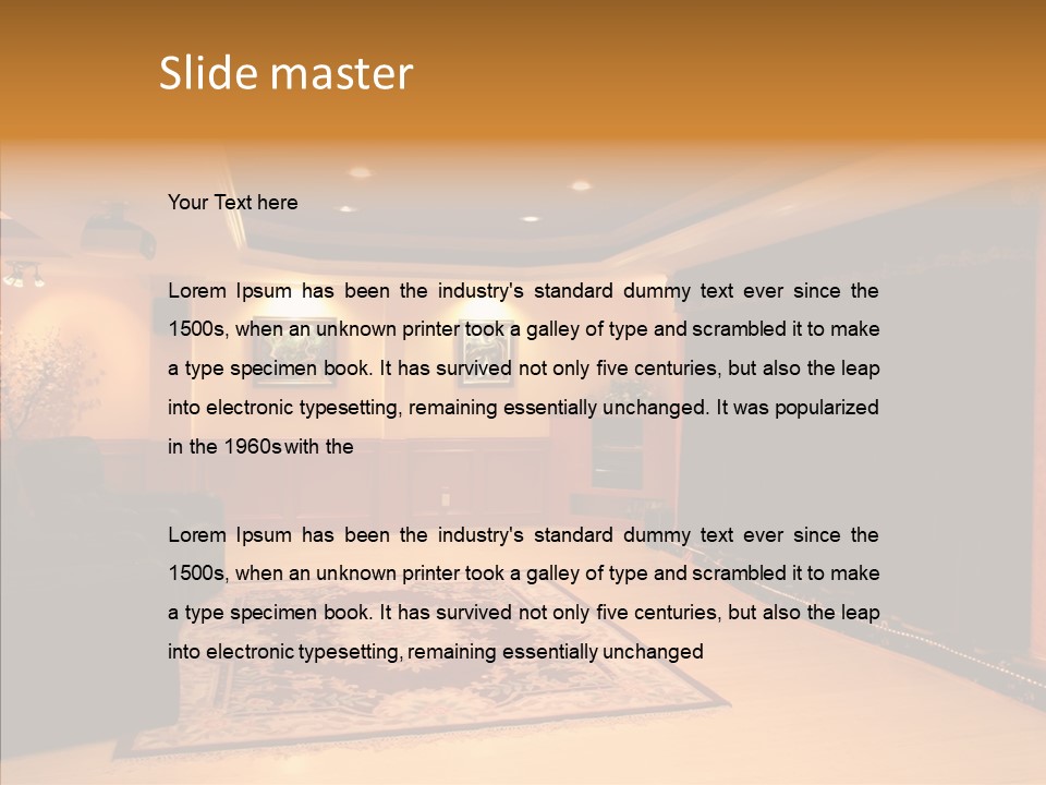 Curtain Brown Entertainment PowerPoint Template