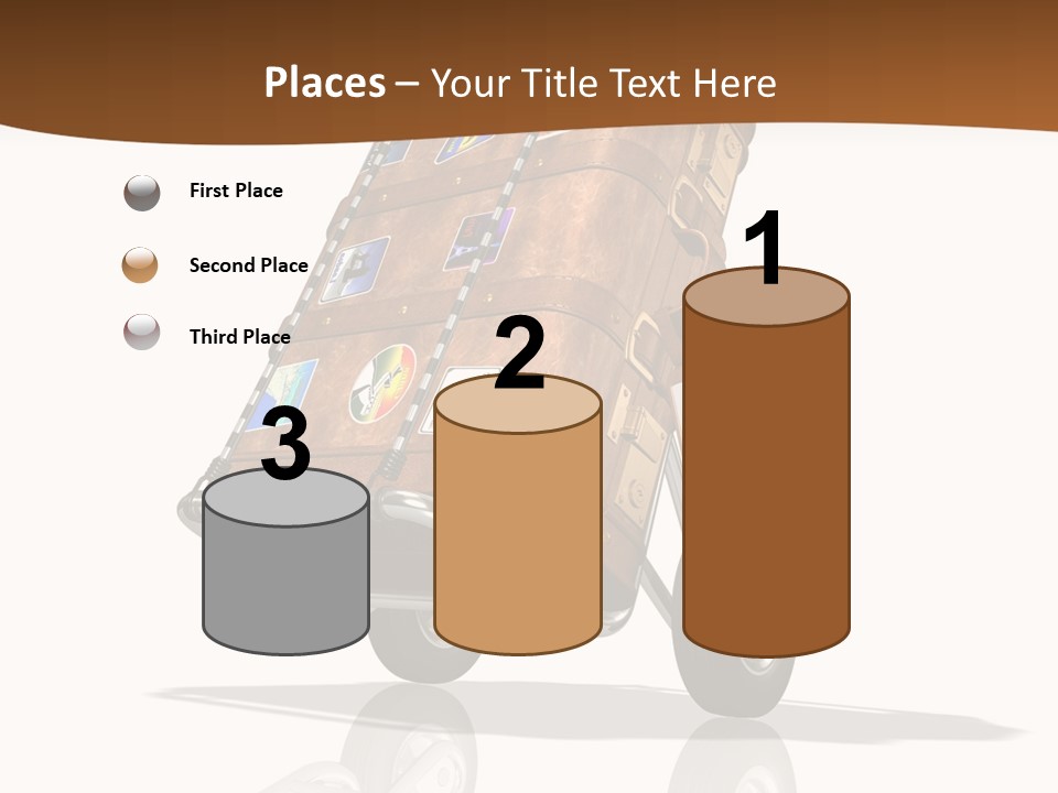 Traveler Rendered Bag PowerPoint Template