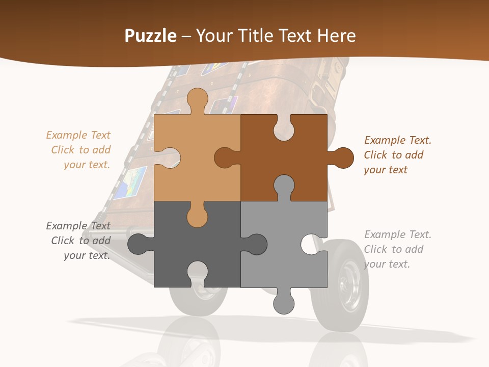 Traveler Rendered Bag PowerPoint Template