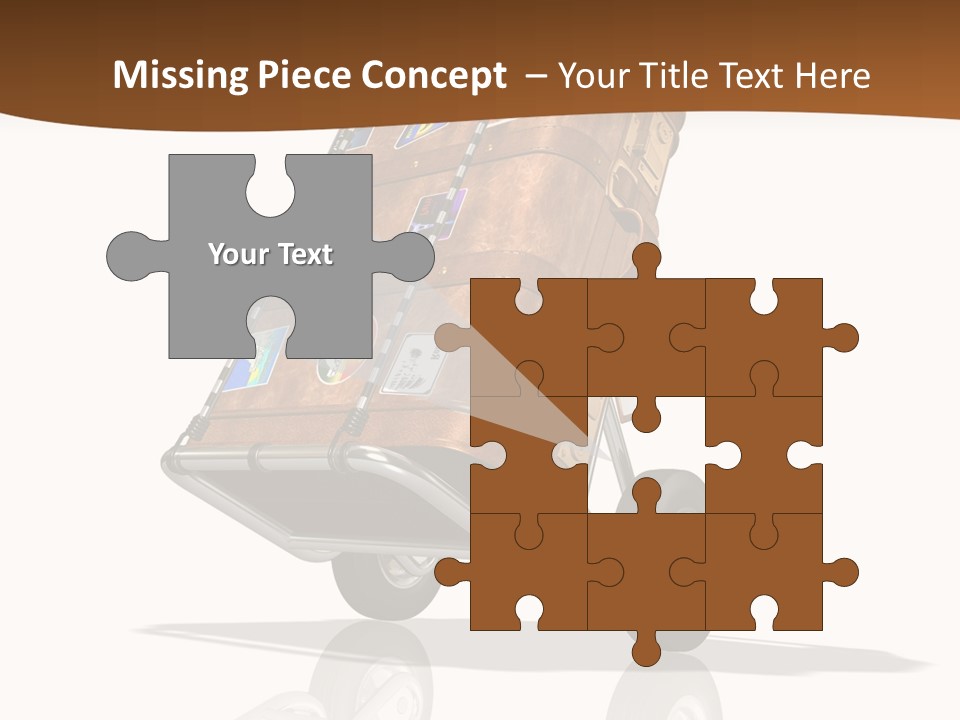 Traveler Rendered Bag PowerPoint Template