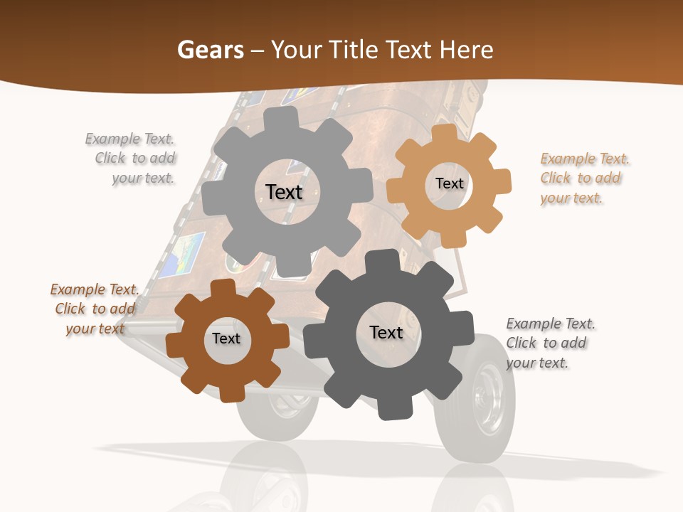 Traveler Rendered Bag PowerPoint Template