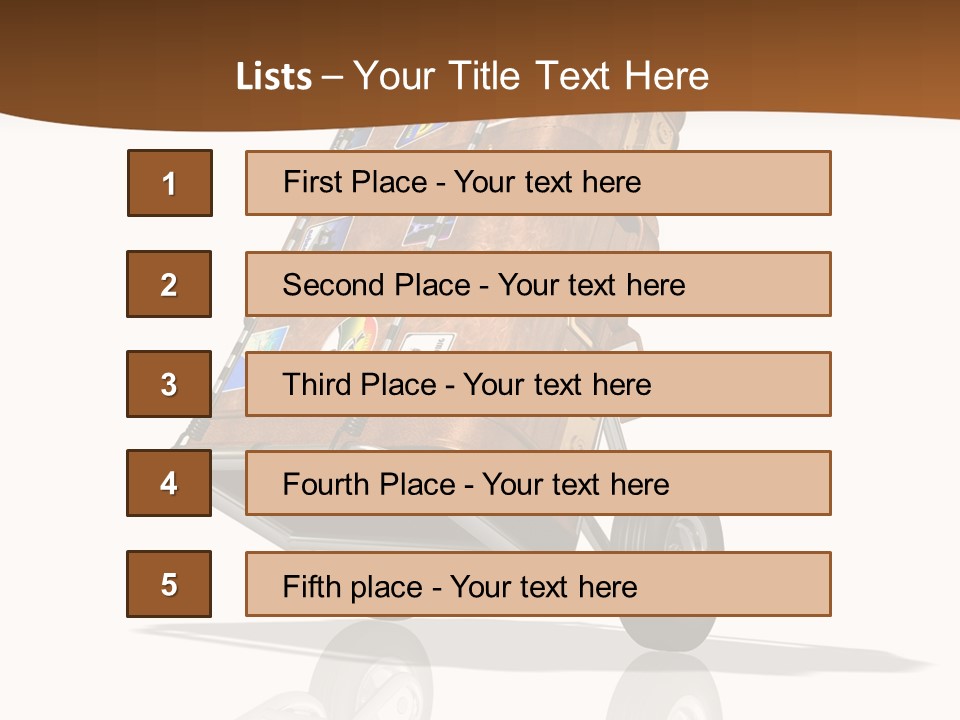 Traveler Rendered Bag PowerPoint Template