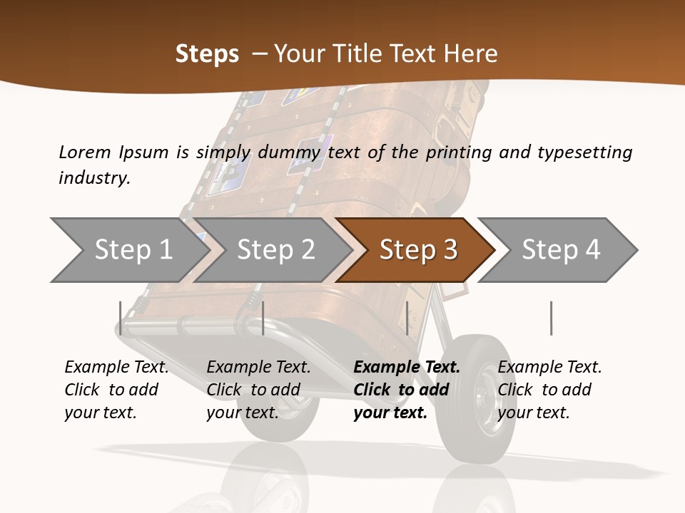 Traveler Rendered Bag PowerPoint Template