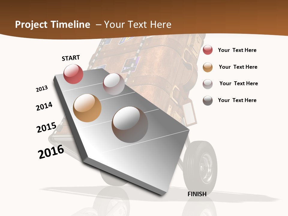 Traveler Rendered Bag PowerPoint Template