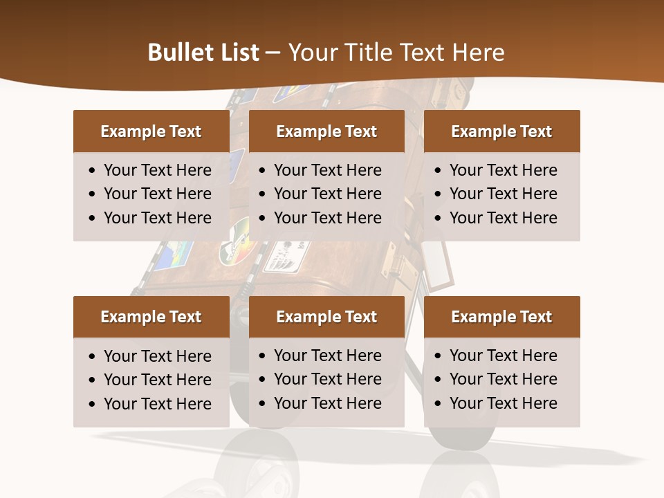 Traveler Rendered Bag PowerPoint Template