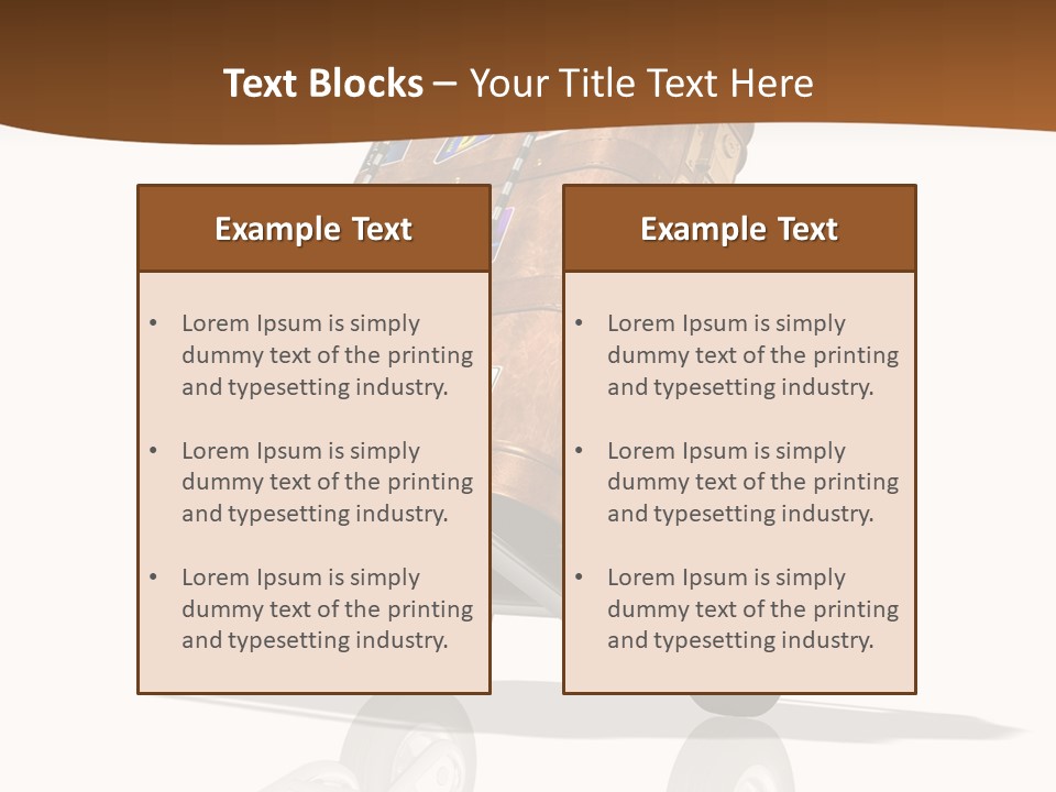 Traveler Rendered Bag PowerPoint Template