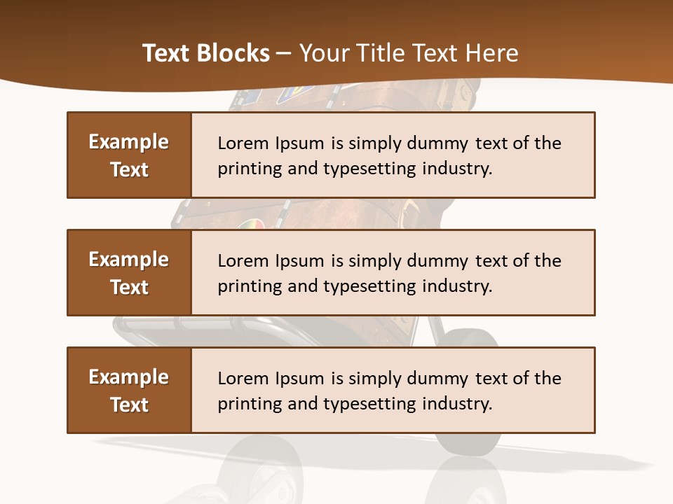 Traveler Rendered Bag PowerPoint Template