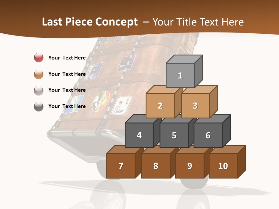 Traveler Rendered Bag PowerPoint Template