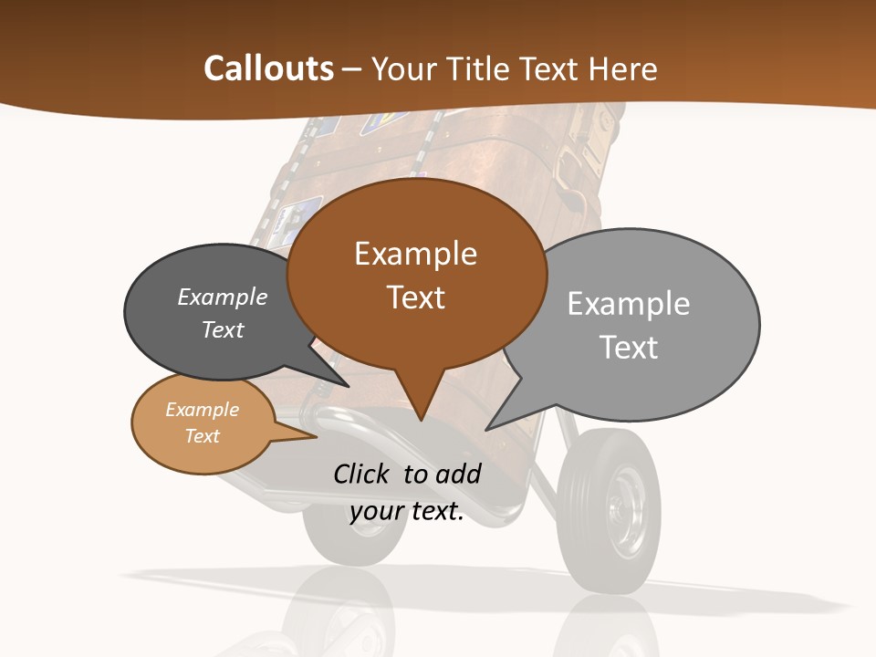 Traveler Rendered Bag PowerPoint Template