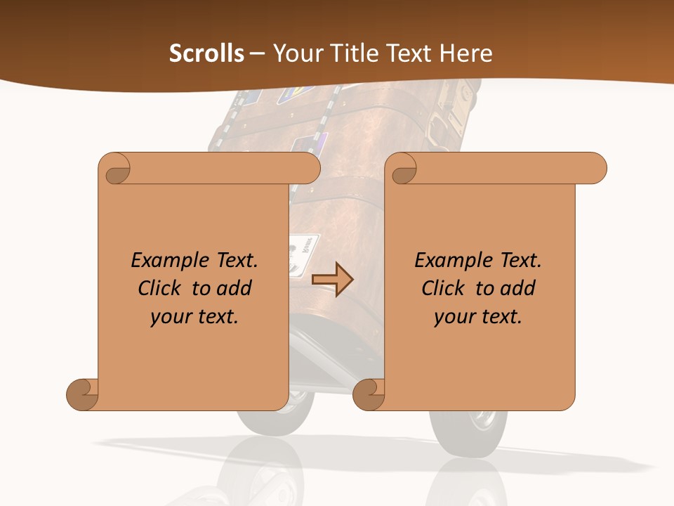 Traveler Rendered Bag PowerPoint Template