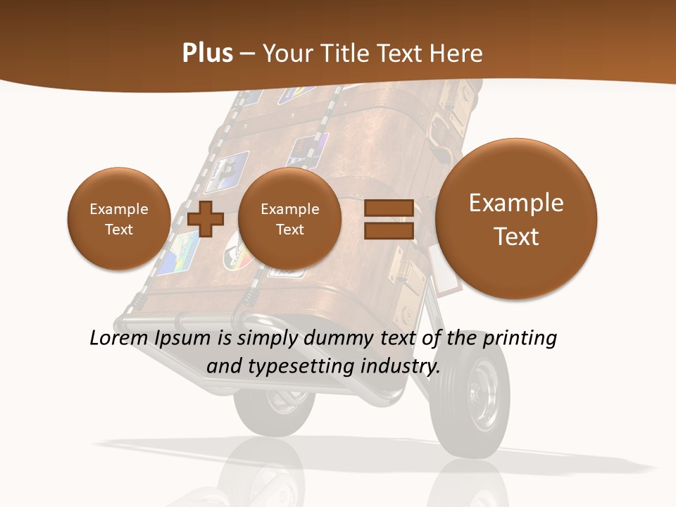 Traveler Rendered Bag PowerPoint Template