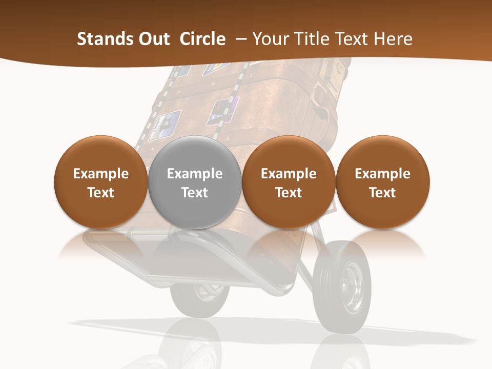 Traveler Rendered Bag PowerPoint Template