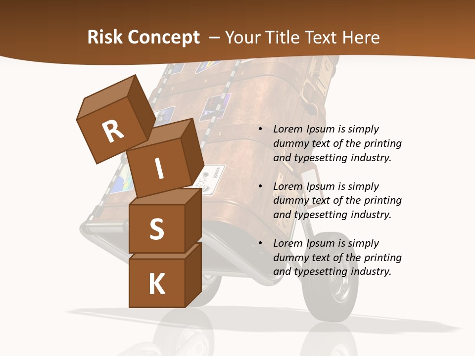 Traveler Rendered Bag PowerPoint Template