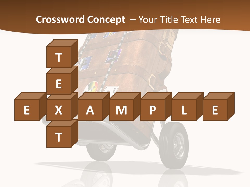 Traveler Rendered Bag PowerPoint Template