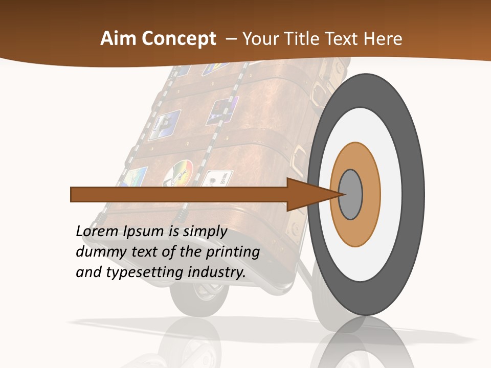 Traveler Rendered Bag PowerPoint Template