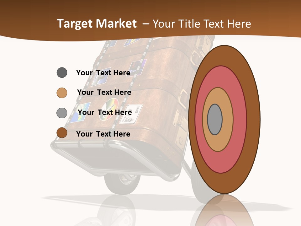 Traveler Rendered Bag PowerPoint Template