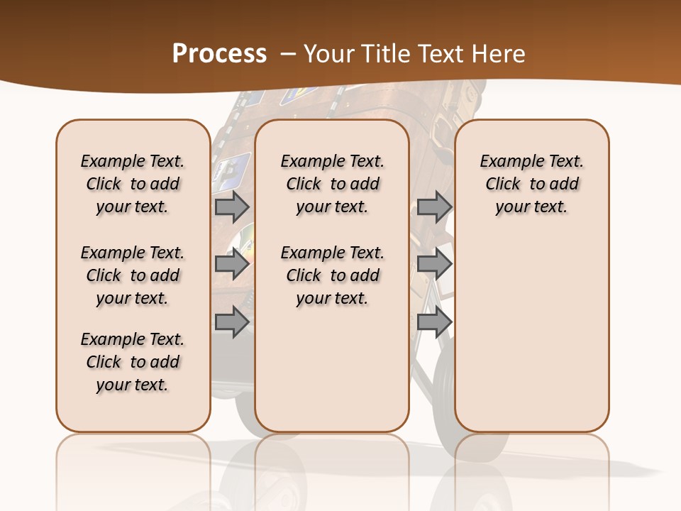 Traveler Rendered Bag PowerPoint Template