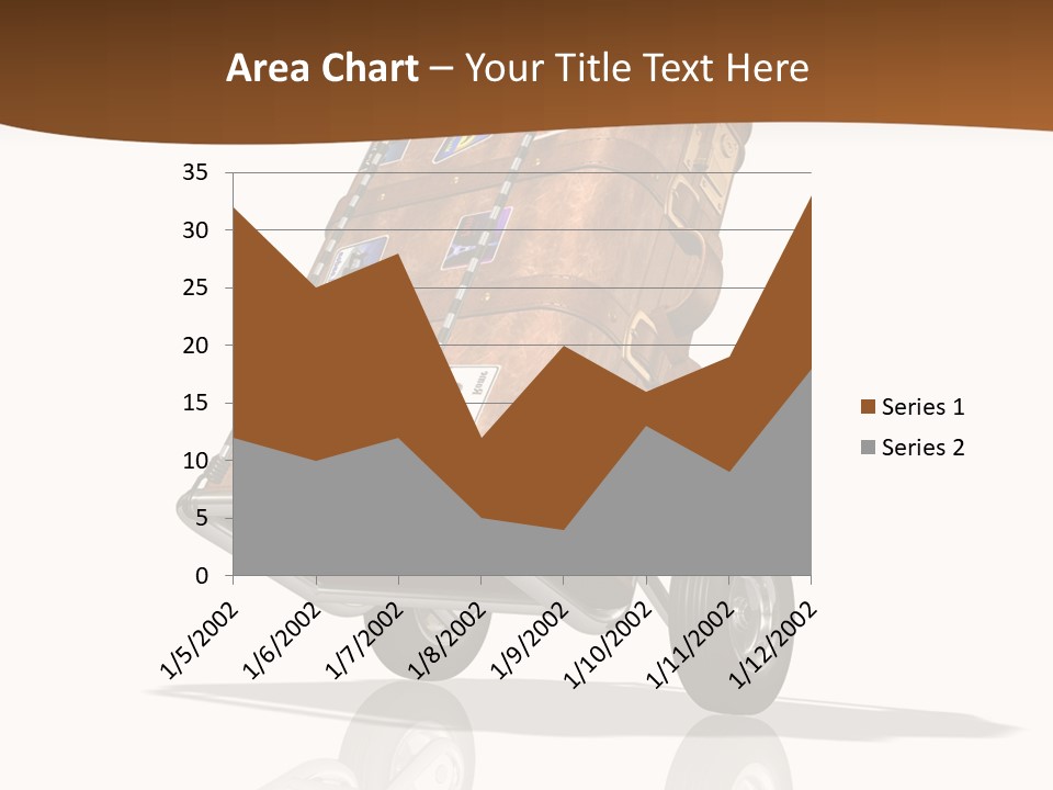 Traveler Rendered Bag PowerPoint Template