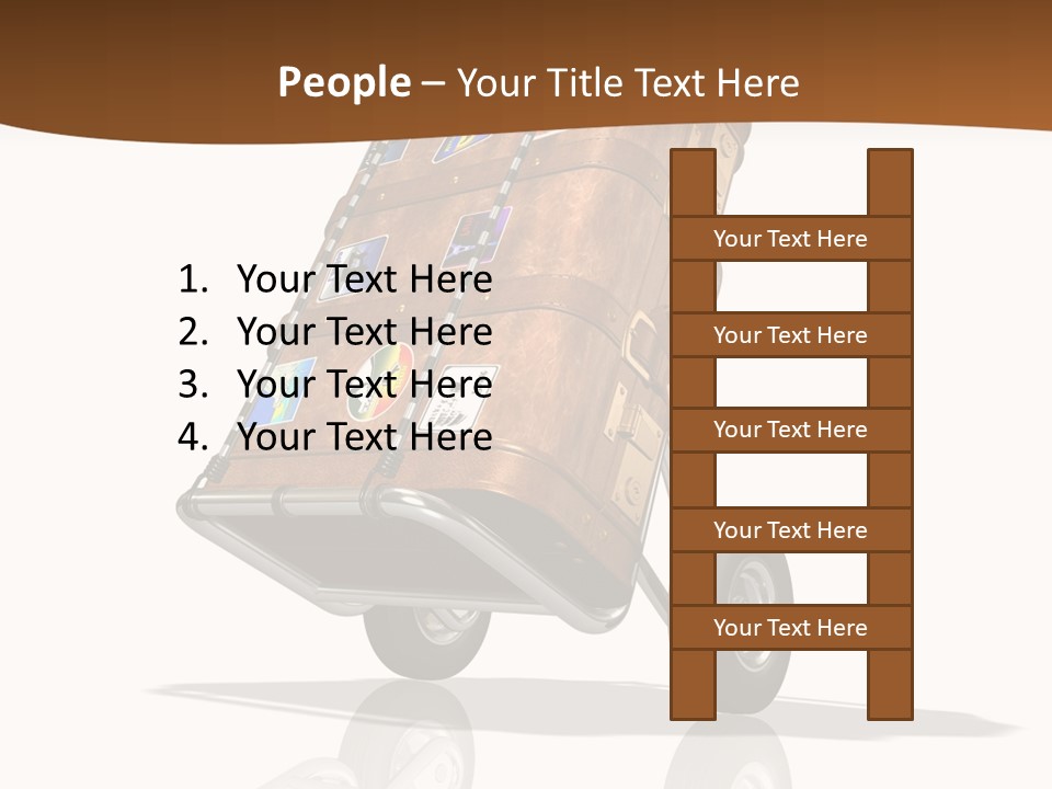 Traveler Rendered Bag PowerPoint Template