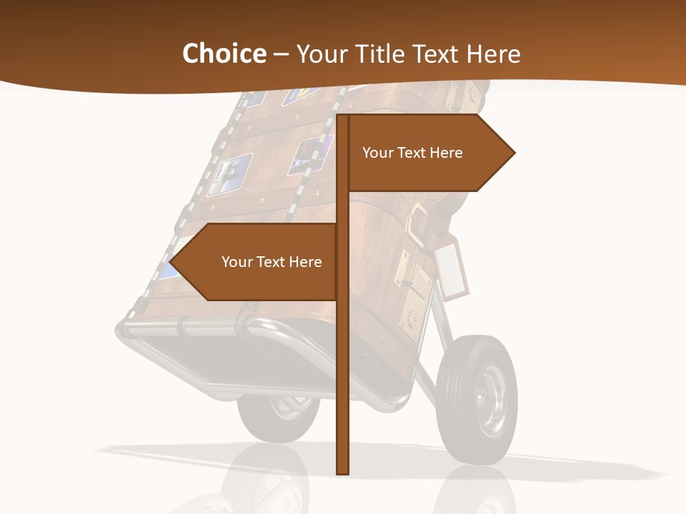 Traveler Rendered Bag PowerPoint Template