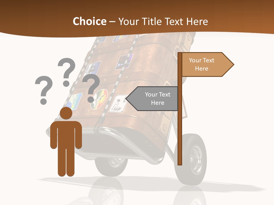 Traveler Rendered Bag PowerPoint Template