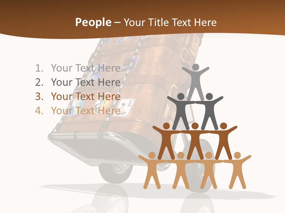 Traveler Rendered Bag PowerPoint Template