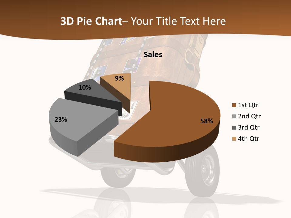 Traveler Rendered Bag PowerPoint Template
