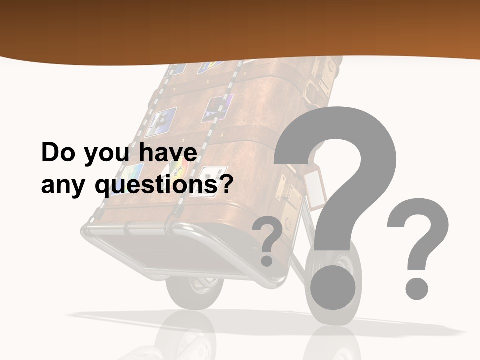 Traveler Rendered Bag PowerPoint Template