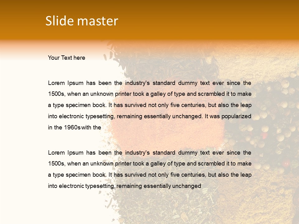 Colors Food Taste PowerPoint Template