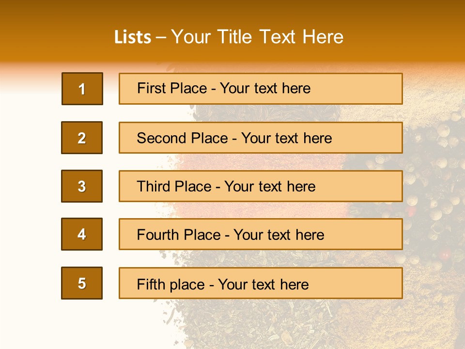 Colors Food Taste PowerPoint Template