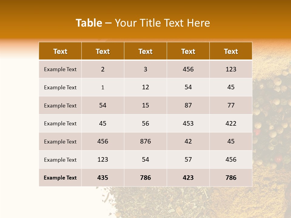 Colors Food Taste PowerPoint Template