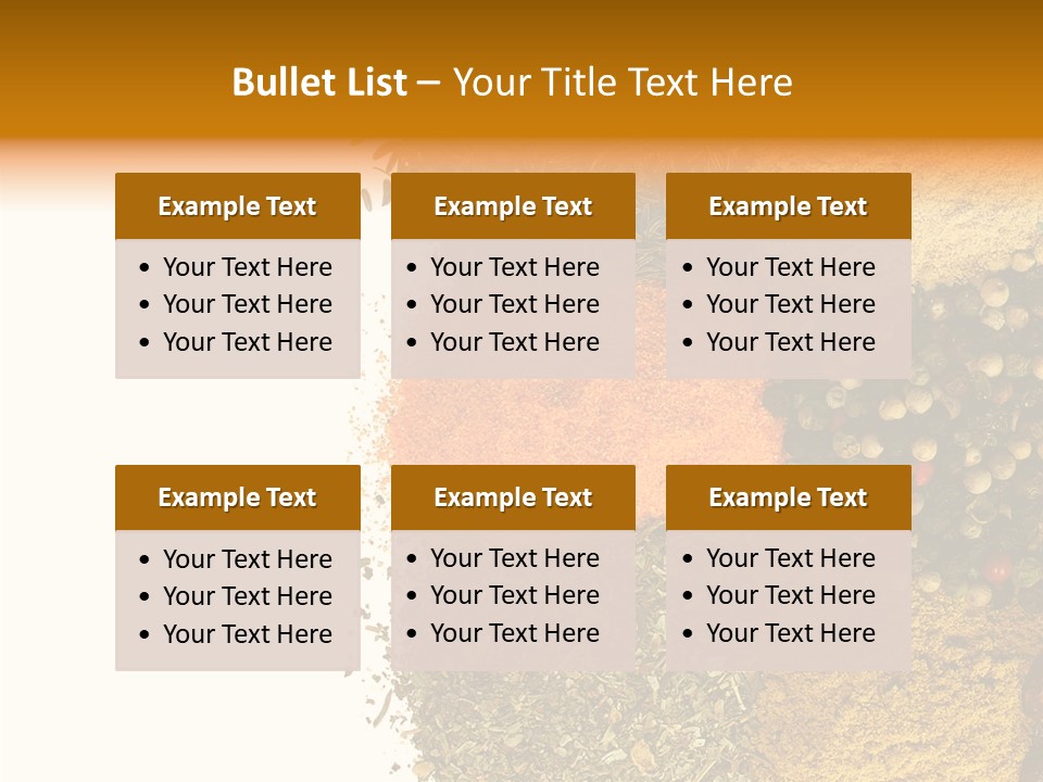 Colors Food Taste PowerPoint Template