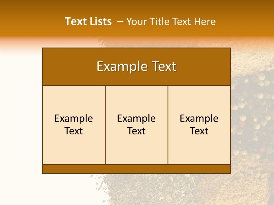 Colors Food Taste PowerPoint Template