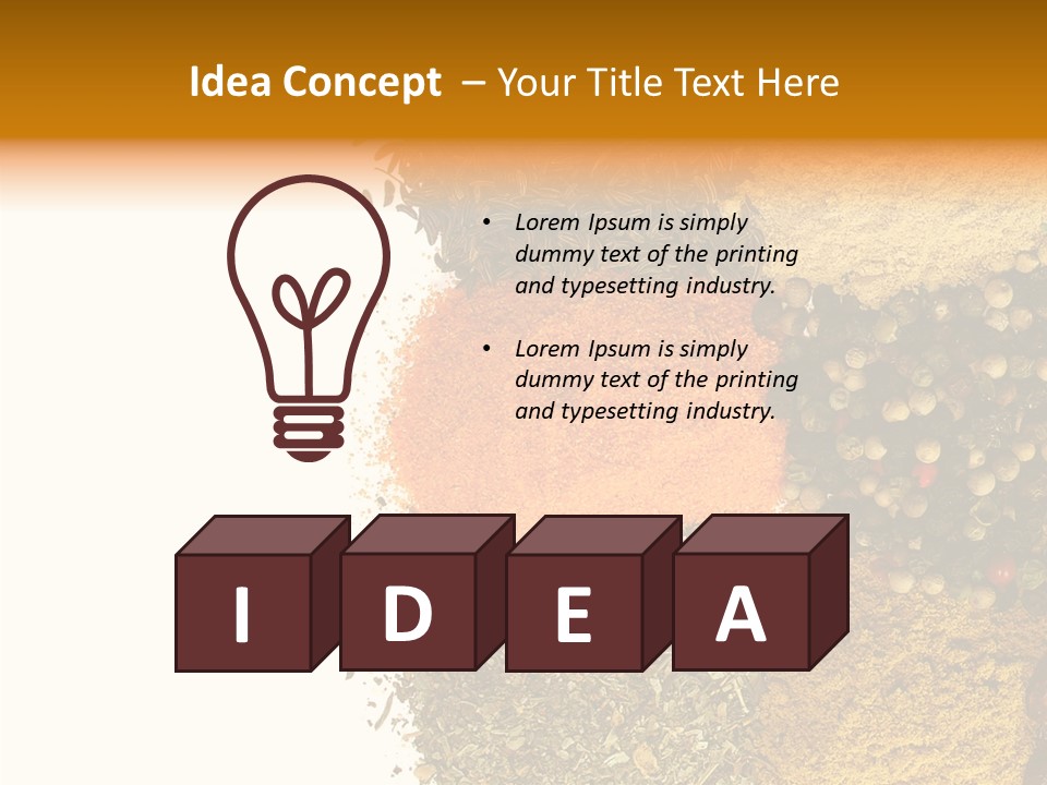 Colors Food Taste PowerPoint Template