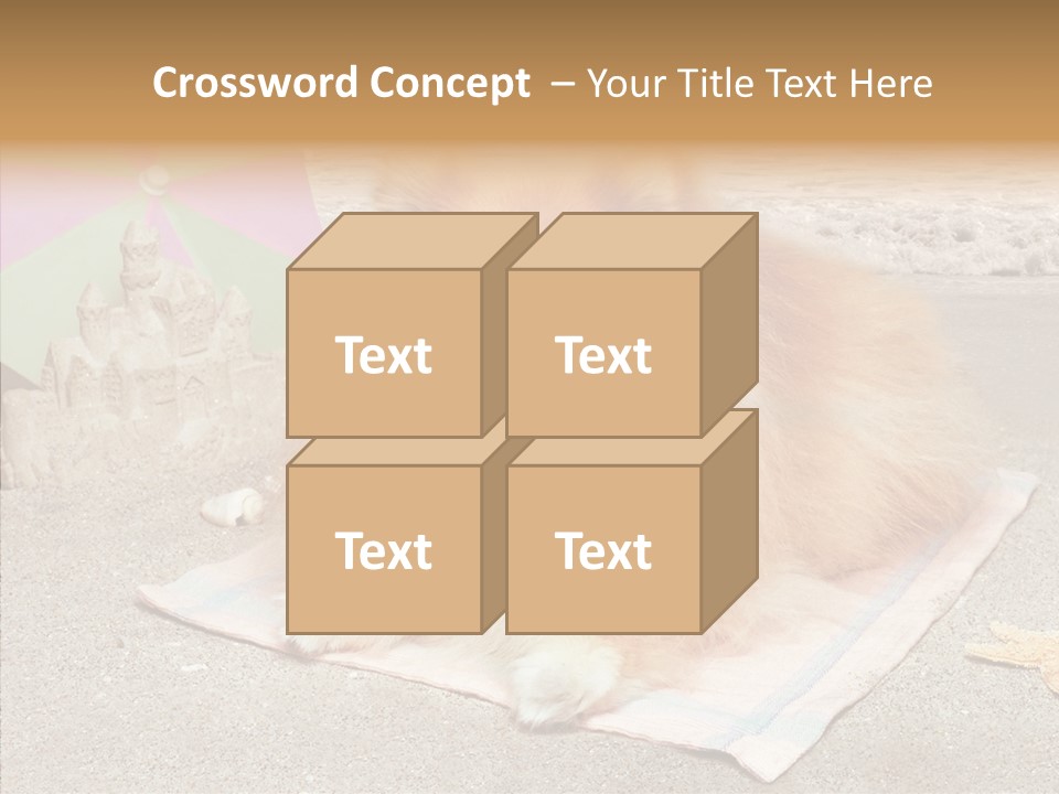 Summer Pomeranian Dog PowerPoint Template