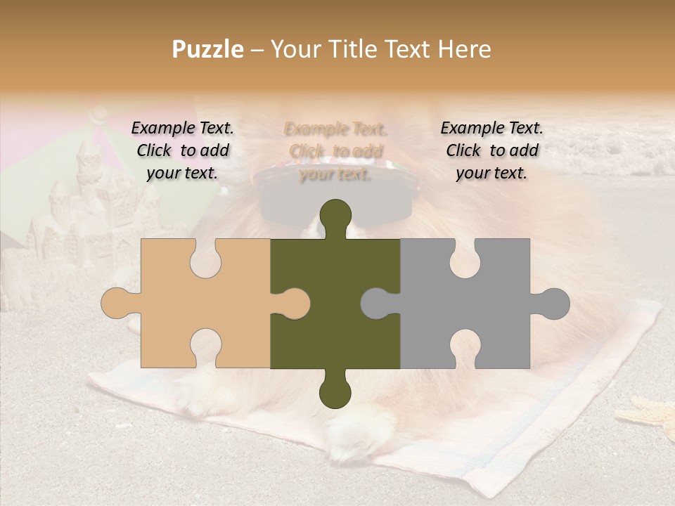 Summer Pomeranian Dog PowerPoint Template