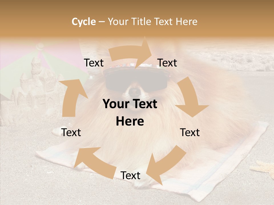 Summer Pomeranian Dog PowerPoint Template