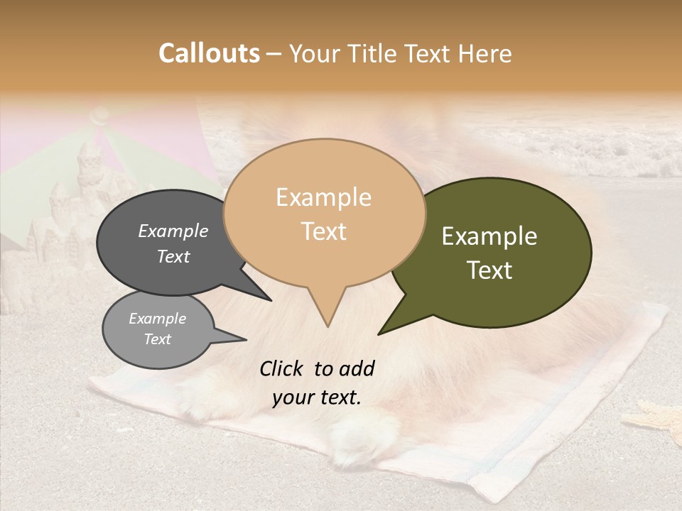 Summer Pomeranian Dog PowerPoint Template